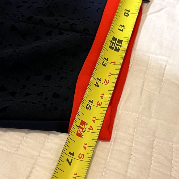 Pixley Skirt Womens L Blue Red Back Zip Lined Polyester Blend- 5649 - Picture 7 of 13